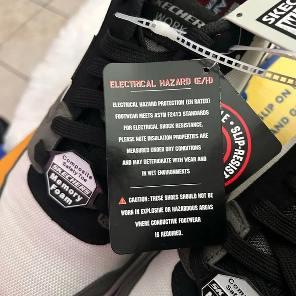 Men’s Skechers Work Black and Gray Shoes - Picture 10 of 11